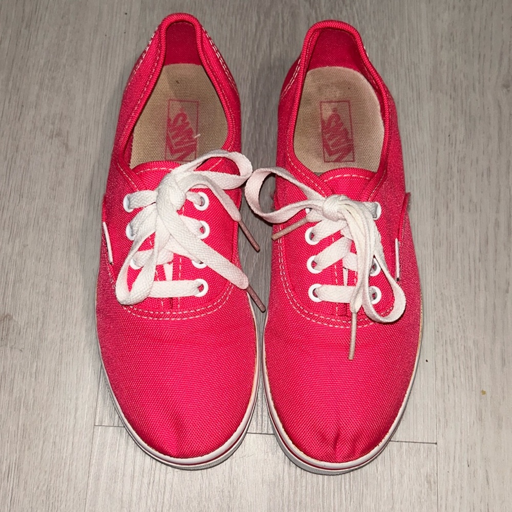 Vans shoes youth hot pink size 3 1/2